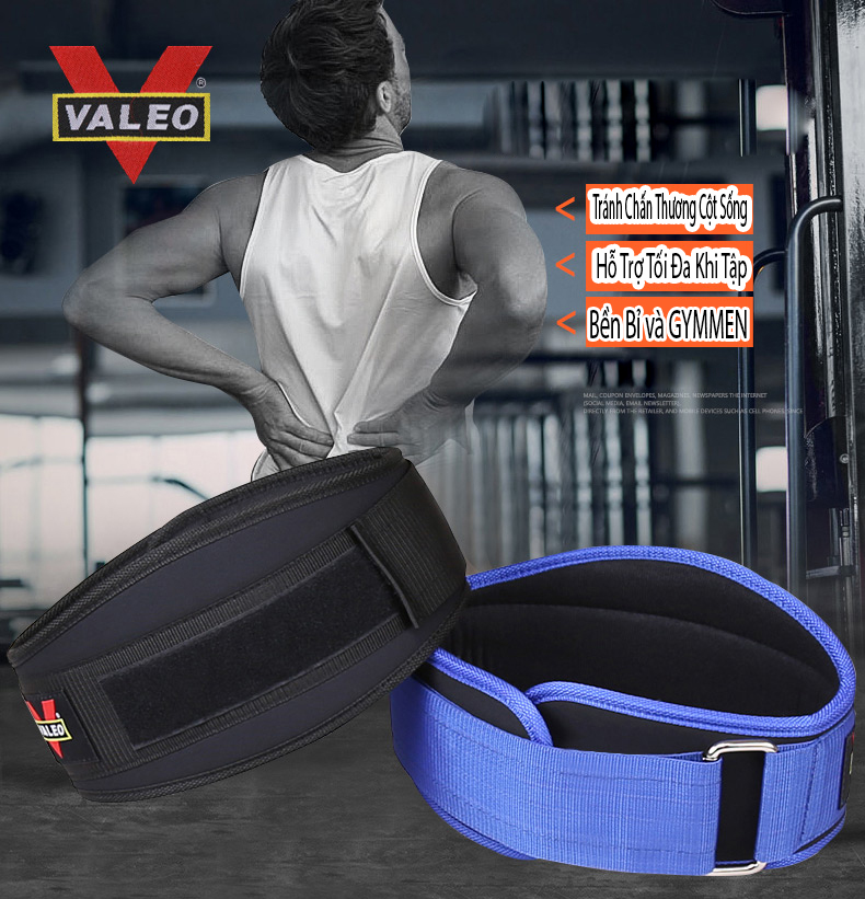 Đai lưng mềm tập gym valeo EVA1