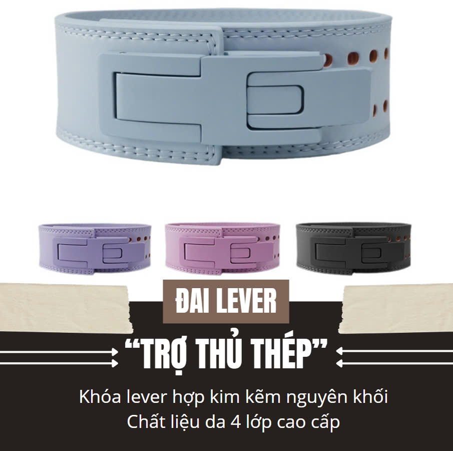Đai lưng lever belt VL001-25 cao cấp 