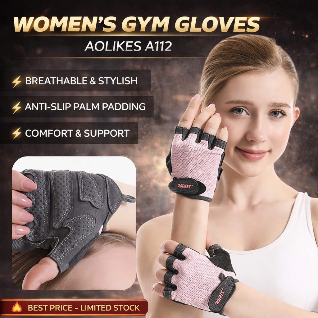 Găng tay gym nữ aolikes A112