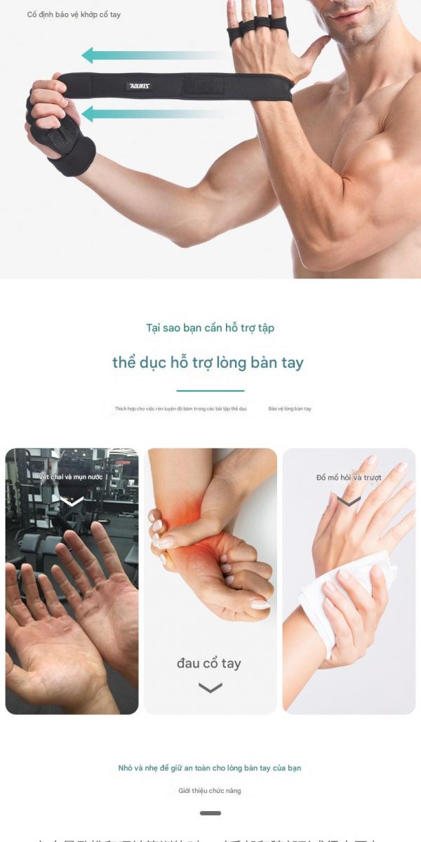 Găng tay hở bàn chính hãng AOLIKES A117