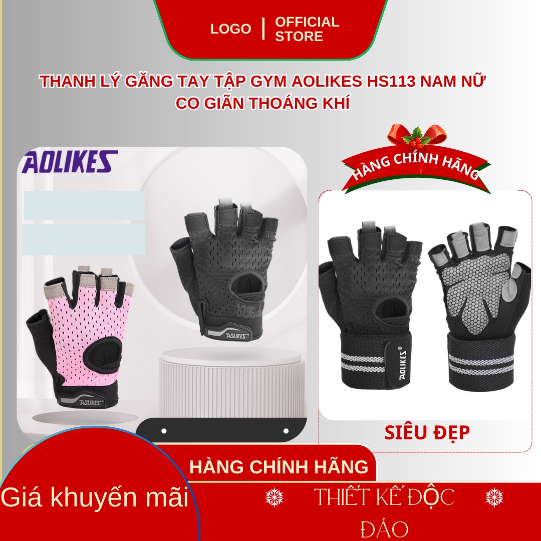 Găng tay gym nam Aolikes quấn HS113
