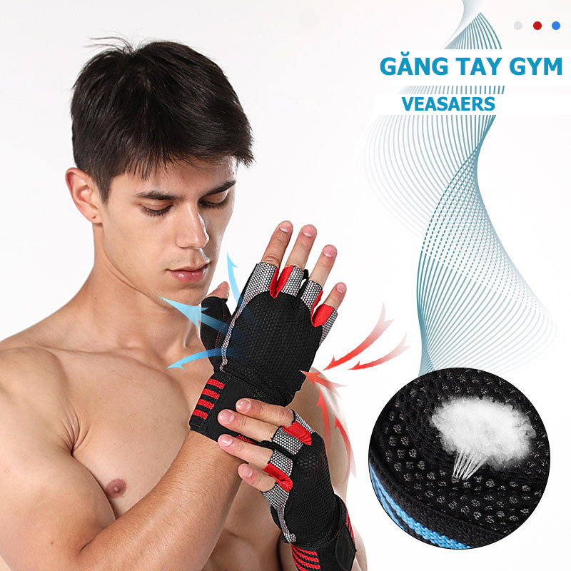 Găng tay gym nam cao cấp Veasaers