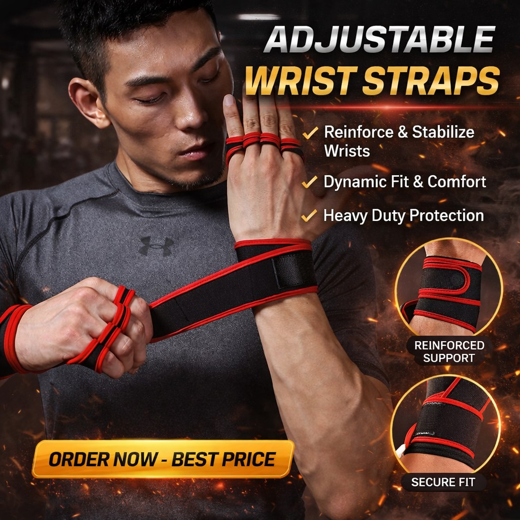 Găng tay tập gym nam nữ hở mu bàn tay