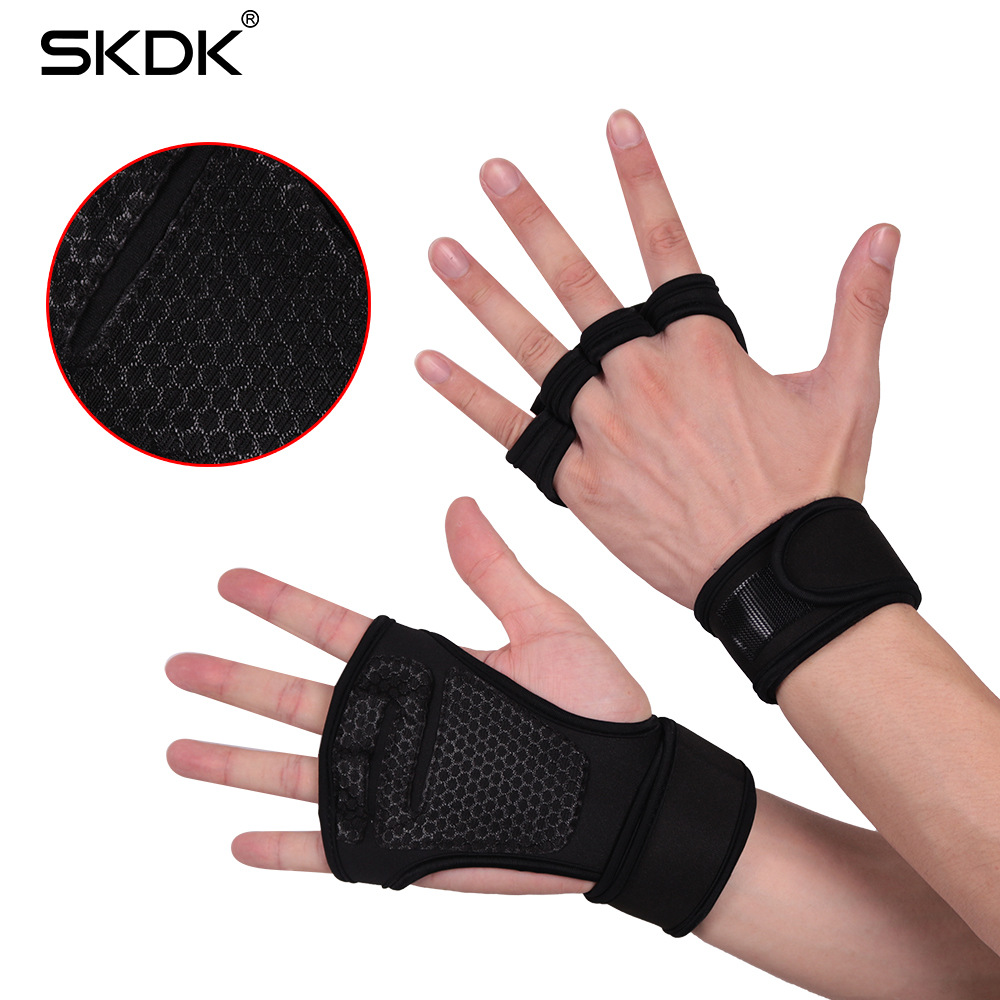 Găng tay tập gym nam nữ hở mu bàn tay