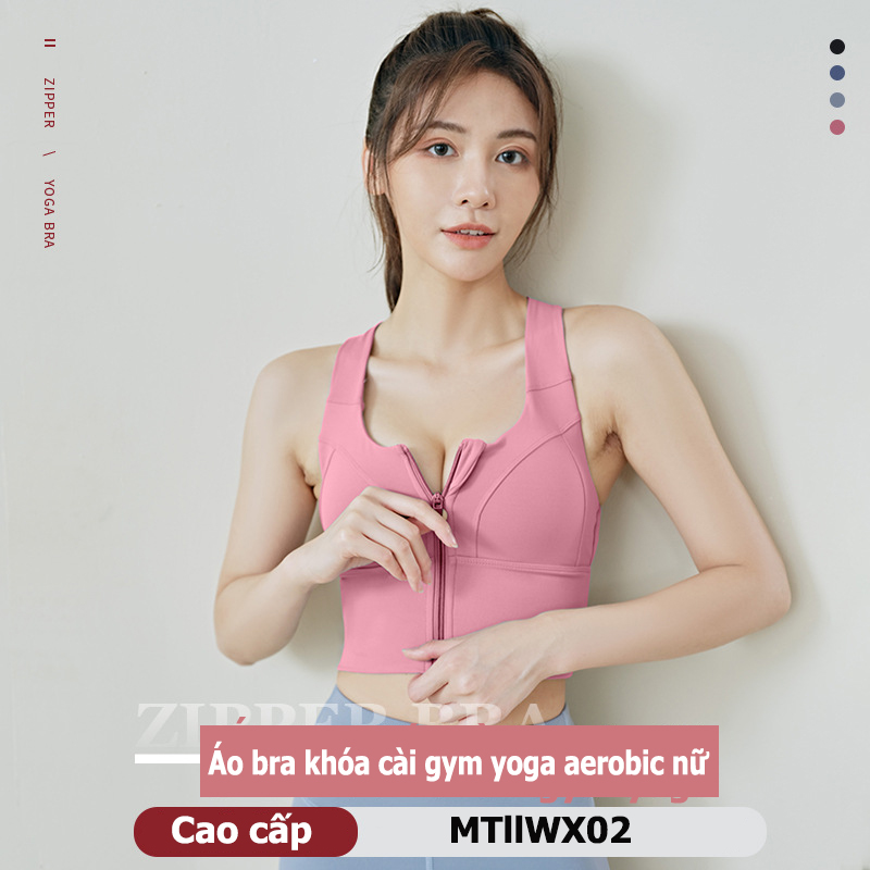 Áo bra khóa cài gym yoga aerobic tennis pickleball nữ MTllWX02