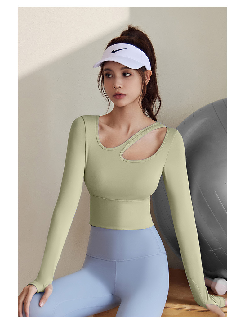 Áo croptop dài tay gym yoga pickleball tennis nữ JYMC021
