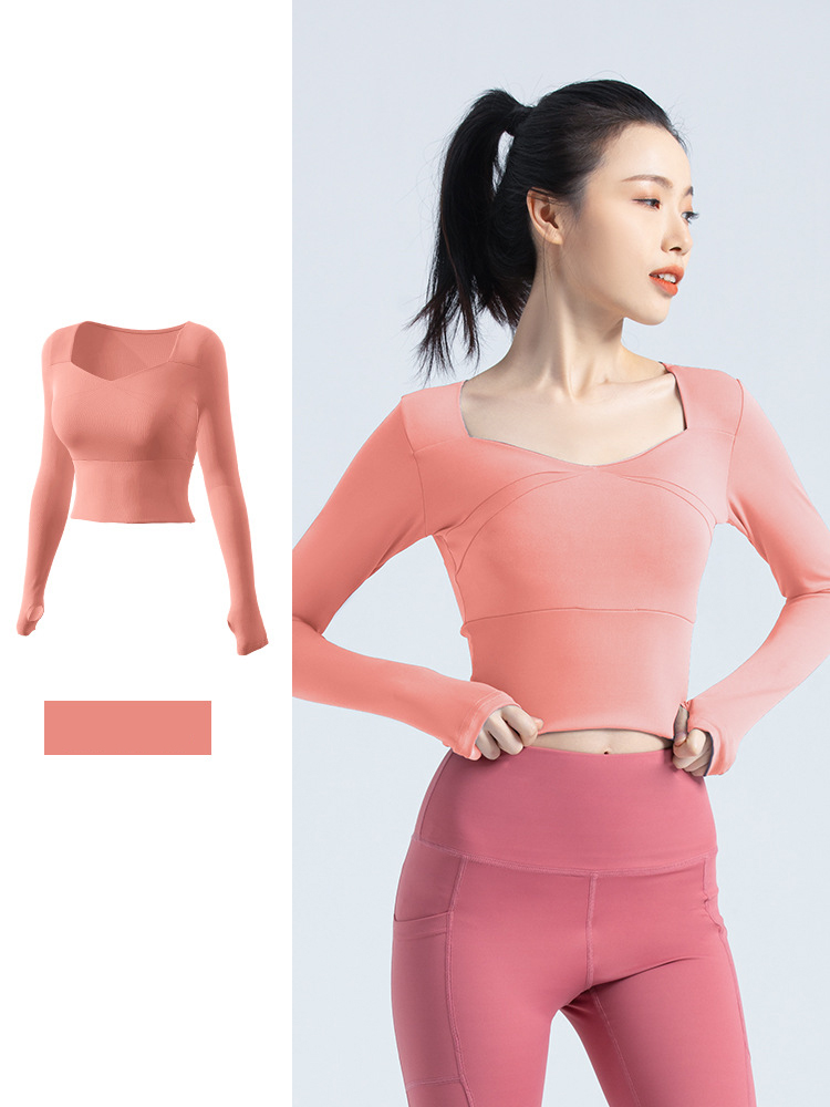 Áo croptop dài tay gym yoga pickleball tennis nữ MTWCX0210