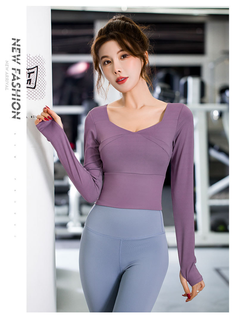 Áo croptop dài tay gym yoga pickleball tennis nữ MTWCX0210