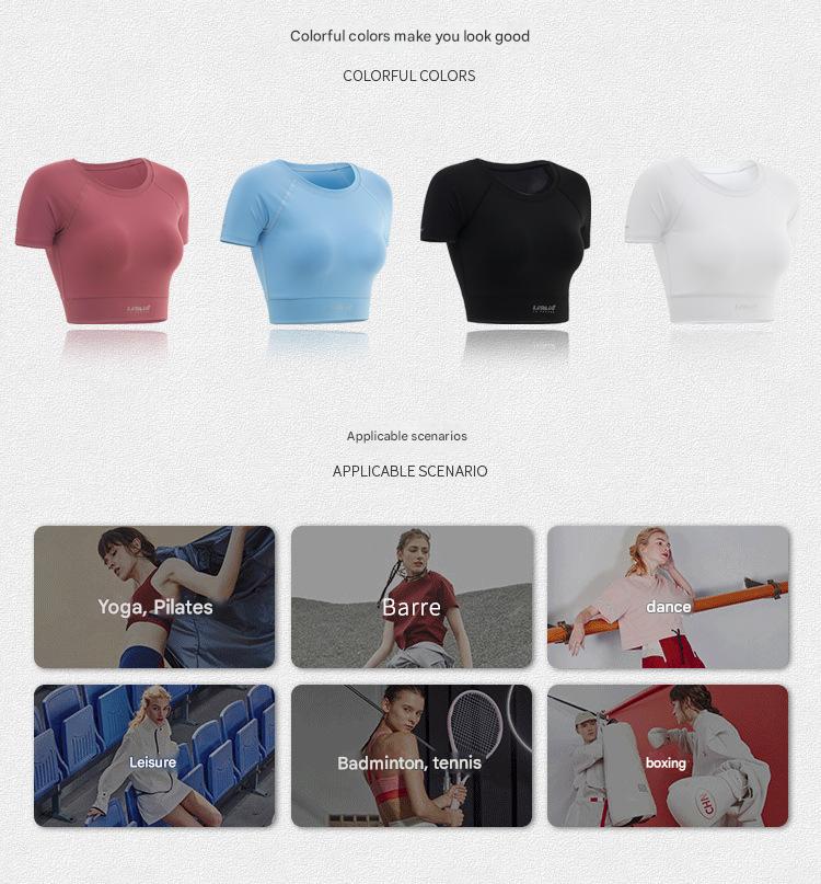 Áo croptop nữ cổ tròn cộc tay DX062