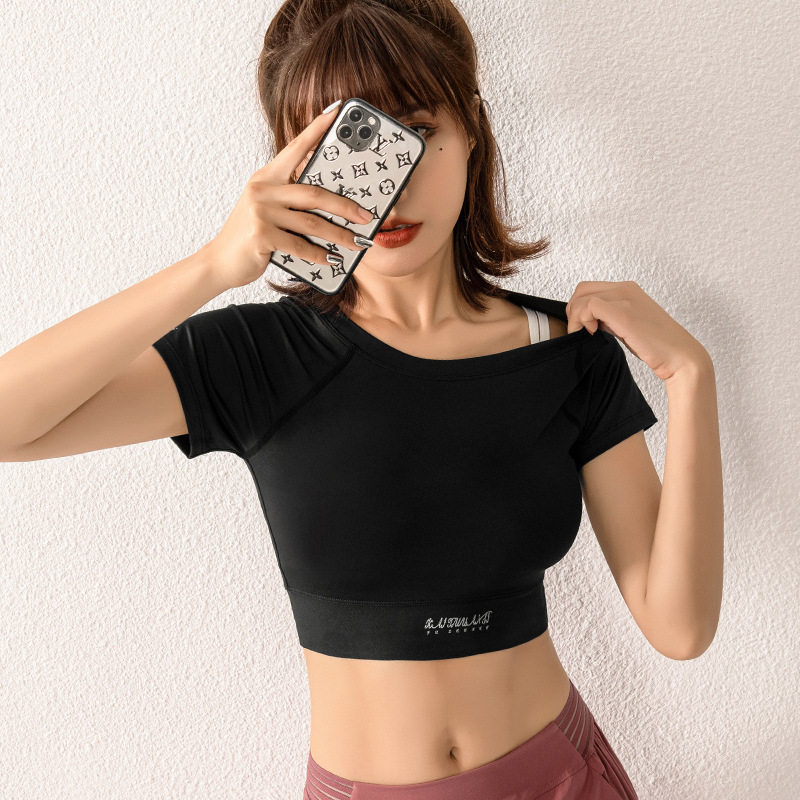 Áo croptop nữ cổ tròn cộc tay DX062