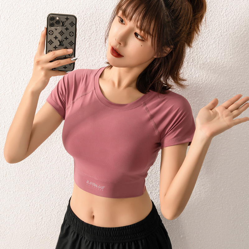 Áo croptop nữ cổ tròn cộc tay DX062