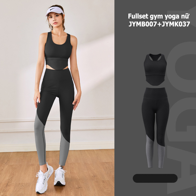 Fullset gym yoga nữ áo bra quần dài JYMB007 + JYMK037