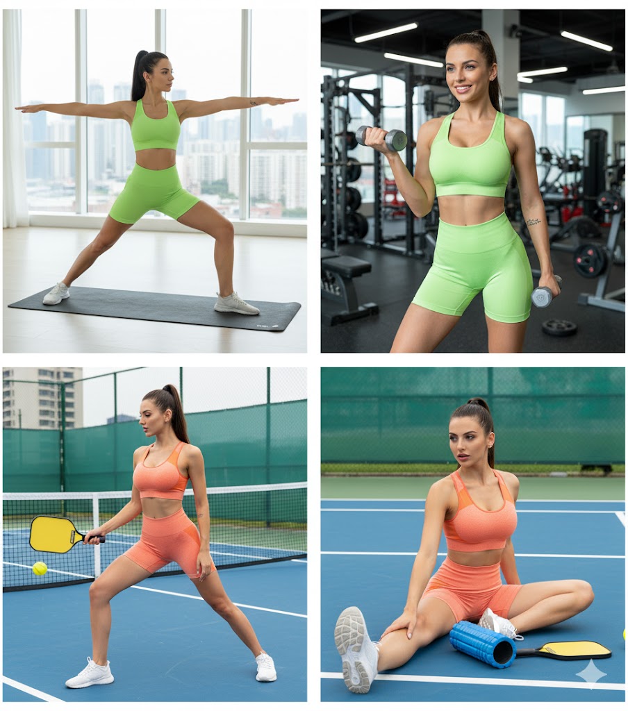 Fullset quần Short và áo Bra nữ WX1360