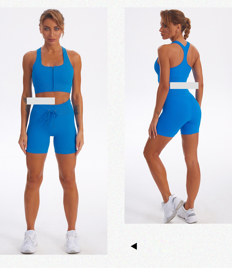 Fullset quần short và áo bra khóa kéo GM001