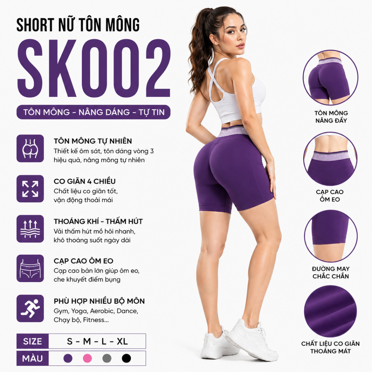 Short nữ tôn mông SK002