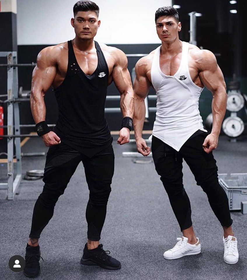 Áo ba lỗ tập gym nam Body engineers vạt chéo 