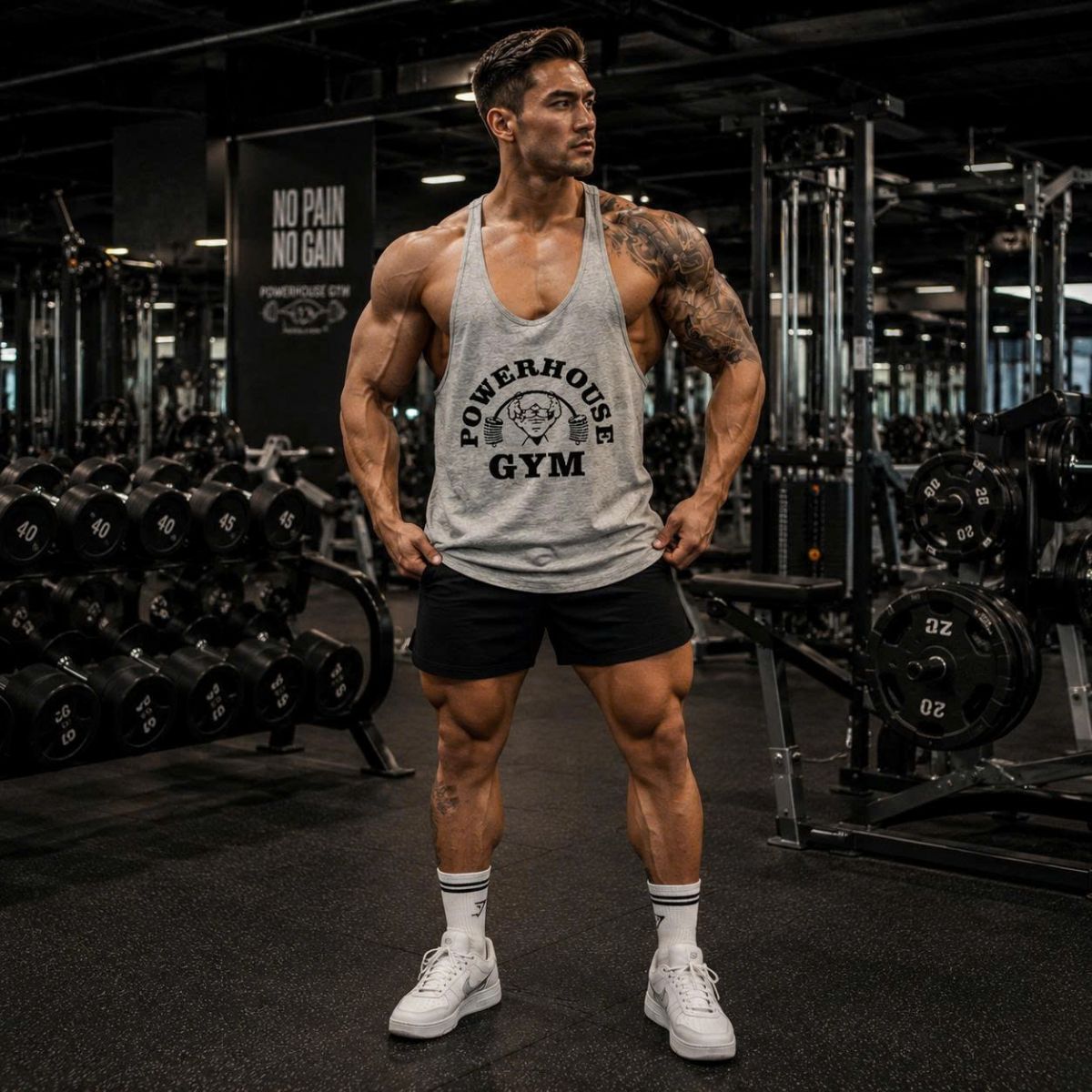 Ba lỗ gym nam Powerhouse Gym