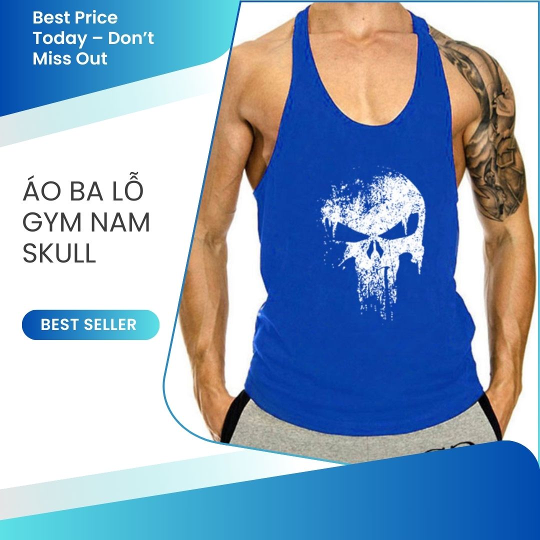 Ba lỗ gym nam Skull