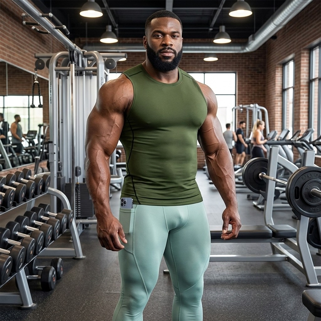 Ba lỗ sát nách gym nam chạy viền D1981