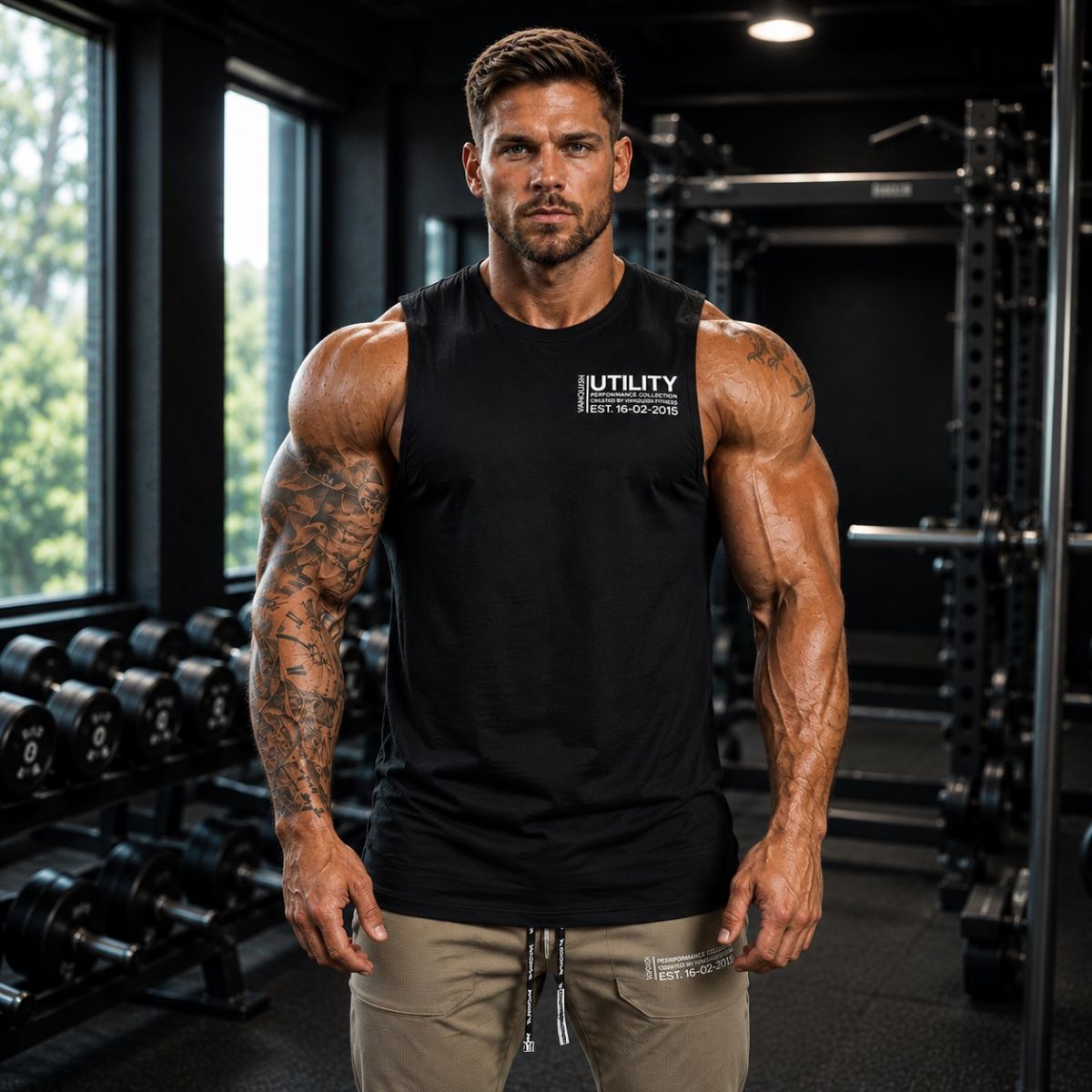 Tanktops gym nam UTILITY YH-BX54A-VQ nhập