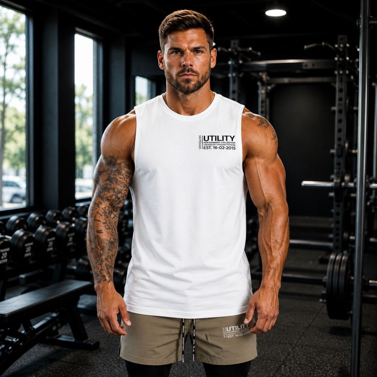 Tanktops gym nam UTILITY YH-BX54A-VQ nhập