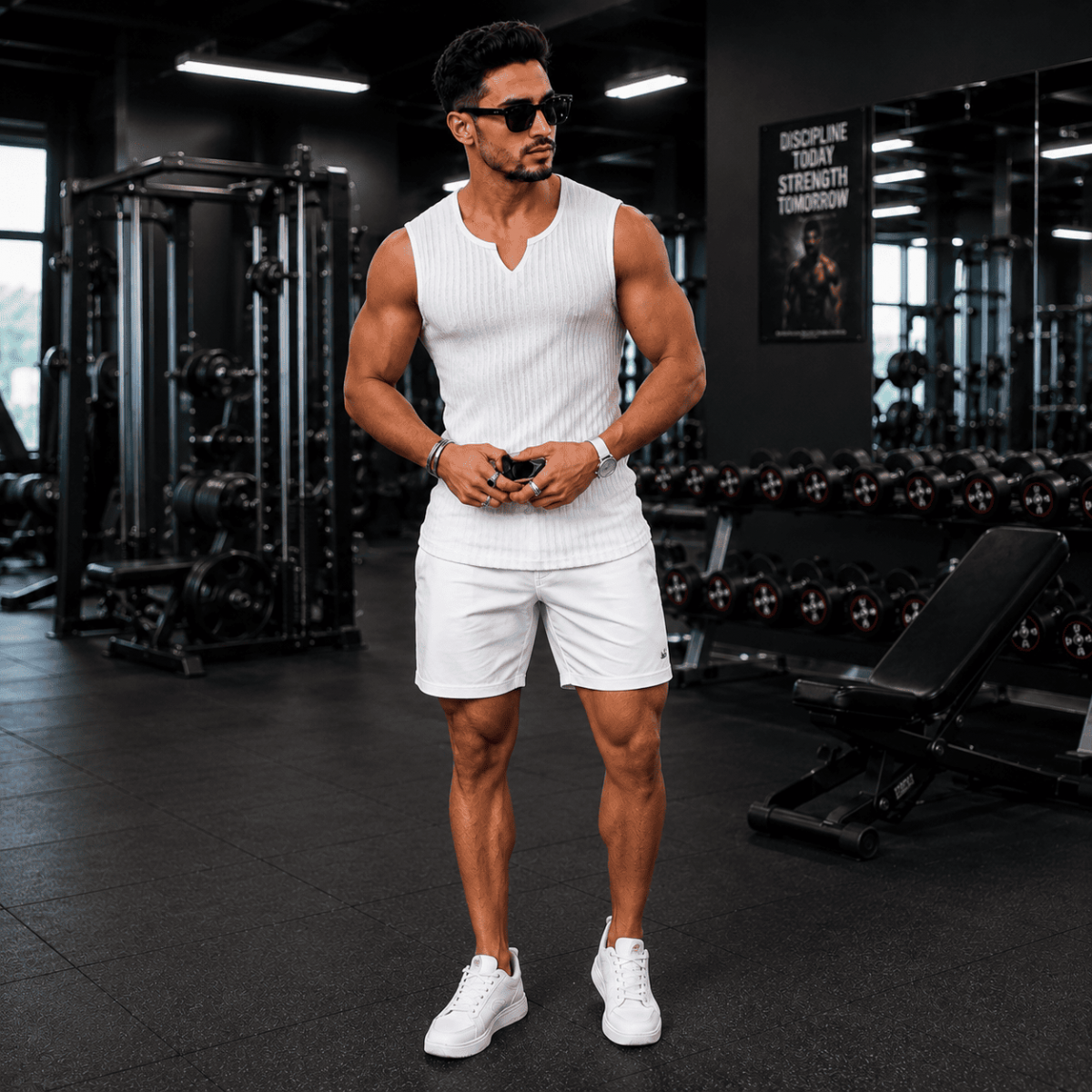 Tanktops tăm gym nam cổ v cao cấp