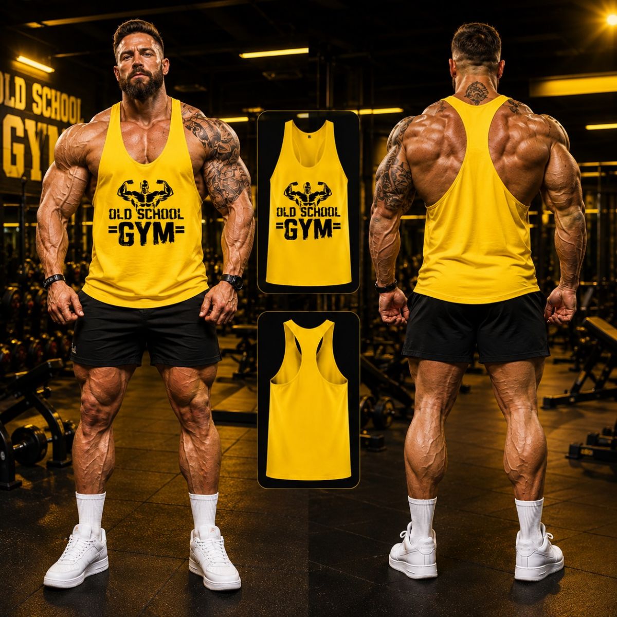 Ba lỗ gym nam Old School Gym