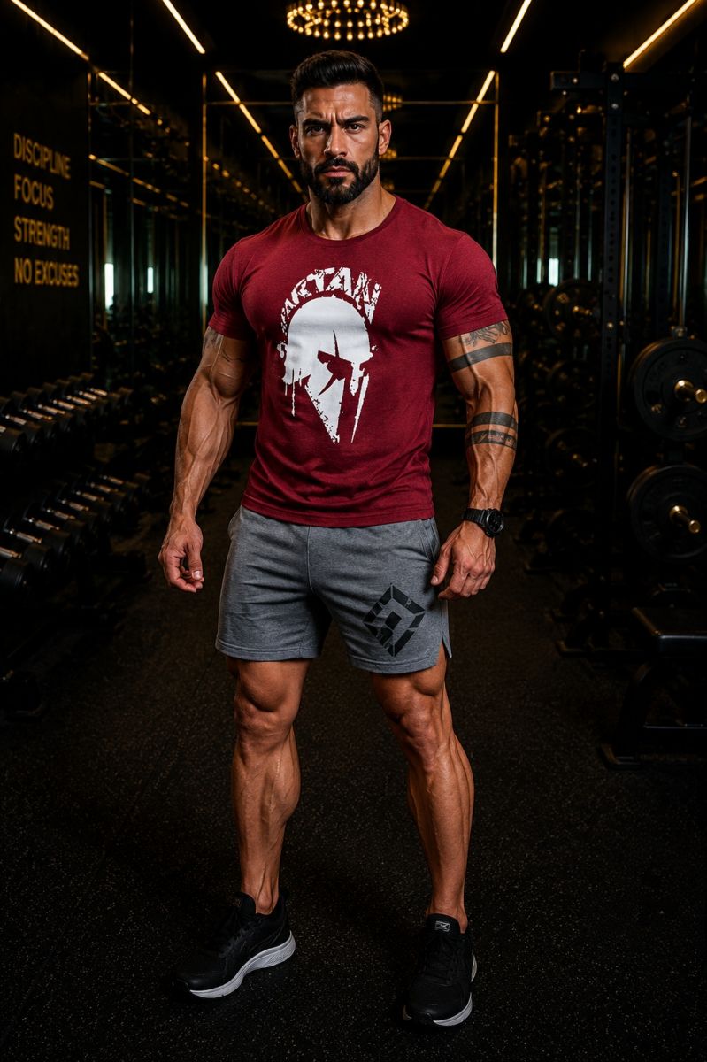 Cộc tay gym nam Spartan
