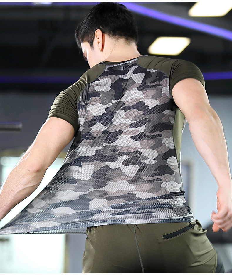 Cộc tay gym nam rằn ri T20MJS11