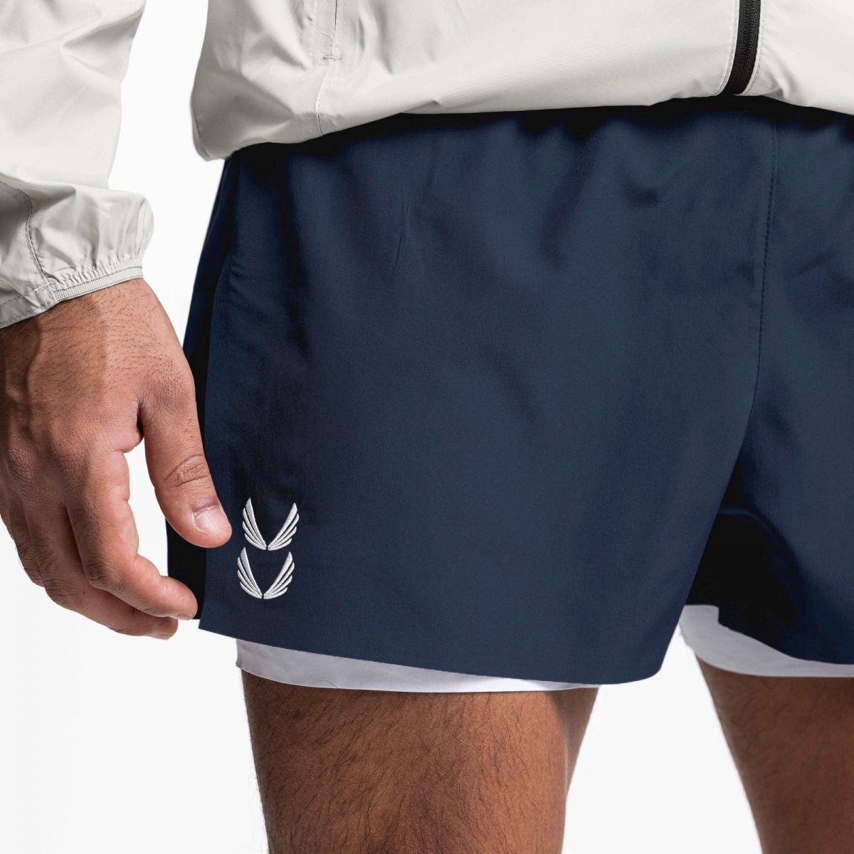 Quần short gym nam 2 lớp 2logo ASRV-DSG 0603