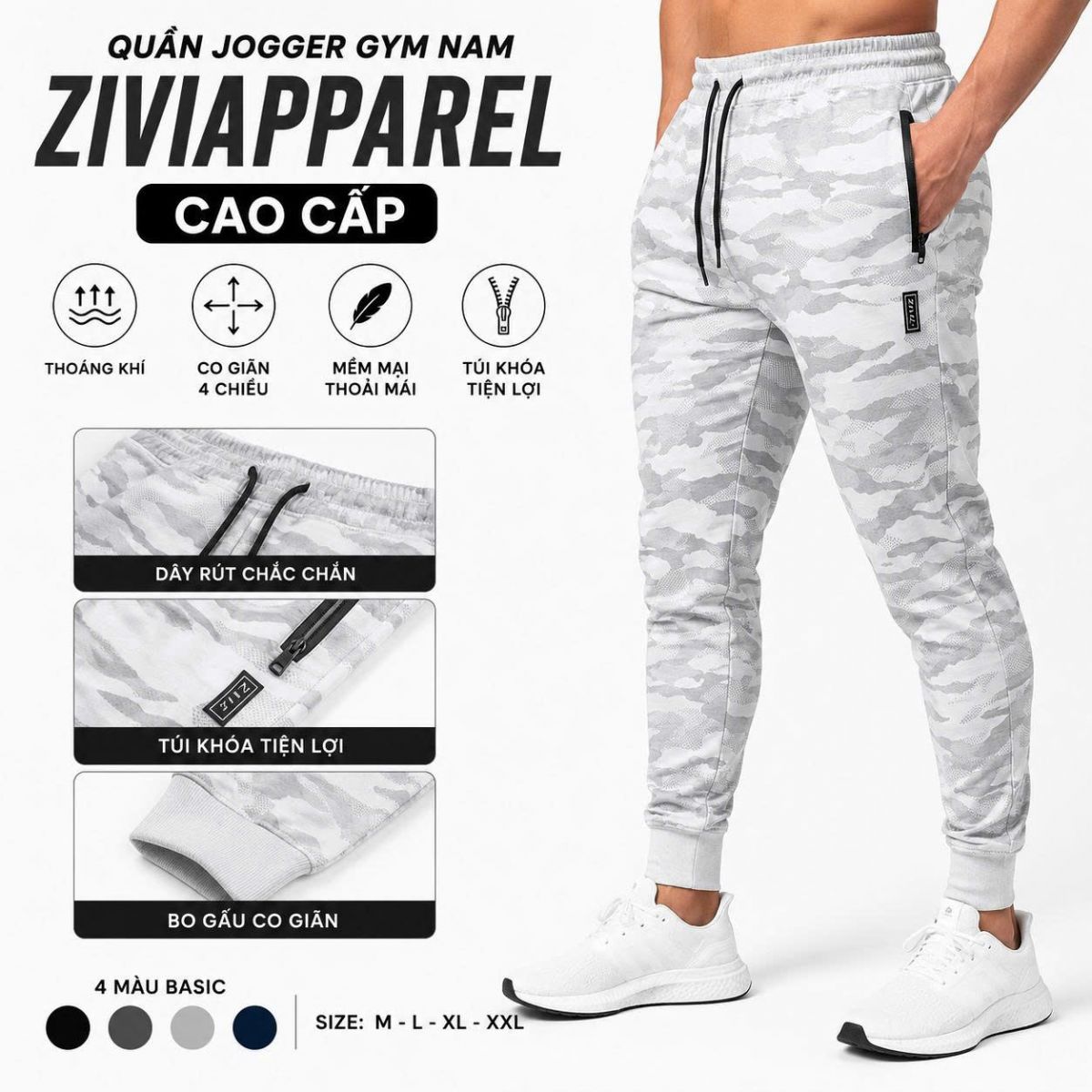 Quần dài gym nam ( Quần jogger) NIVIAPPAREL