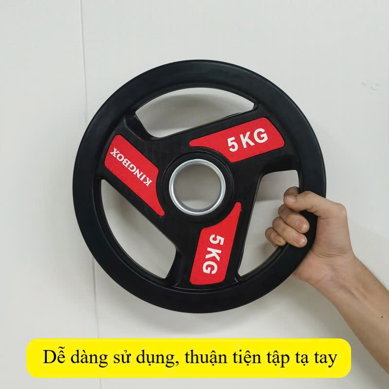 Tạ bánh, tạ đĩa bọc cao su KINGBOX