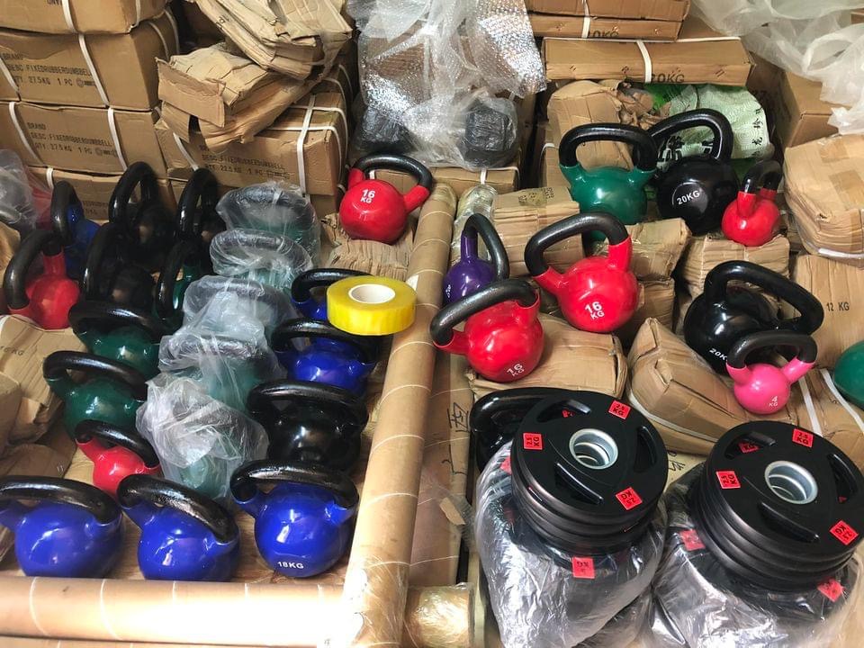 Tạ ấm 12kg tạ chuông tạ bình vôi bọc cao su cao cấp