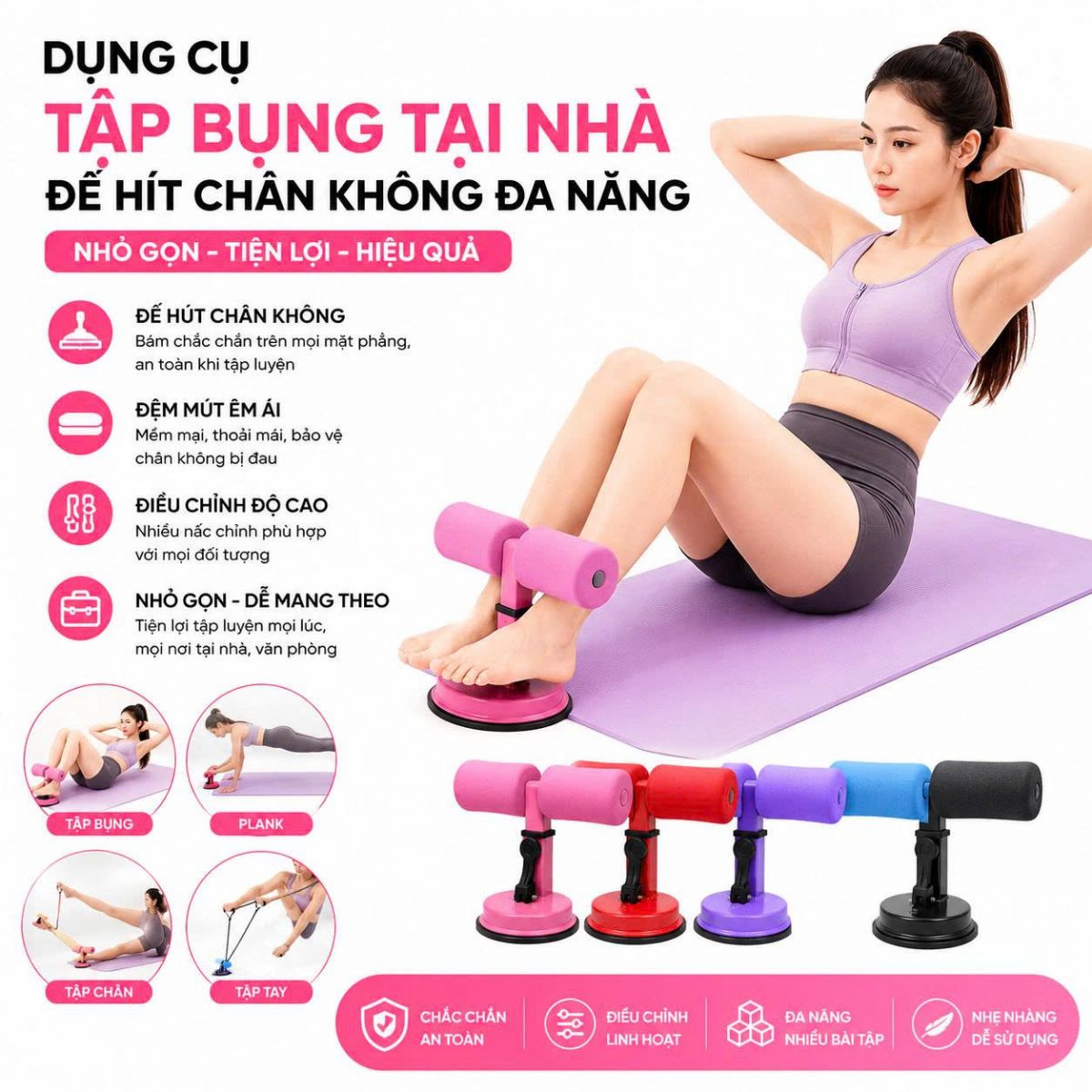 Đế Hút Chân Không Tập Bụng Cao Cấp