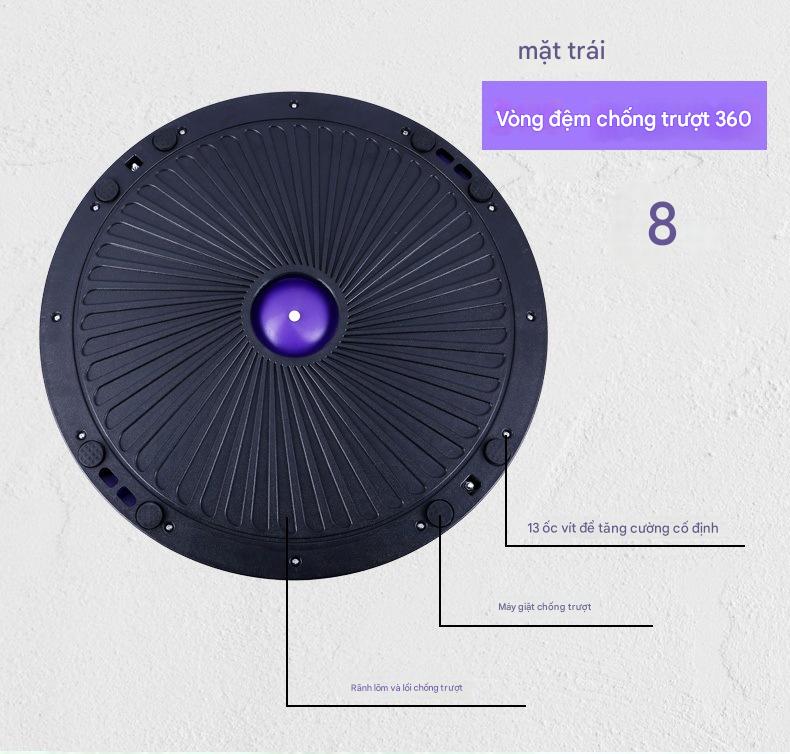 Bóng Bosu Yoga bán cầu (bán nguyệt) loại bóng trơn cao cấp