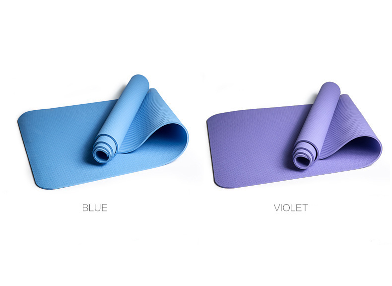Thảm yoga 1 lớp đơn sắc đường viền cơ thể cao cấp